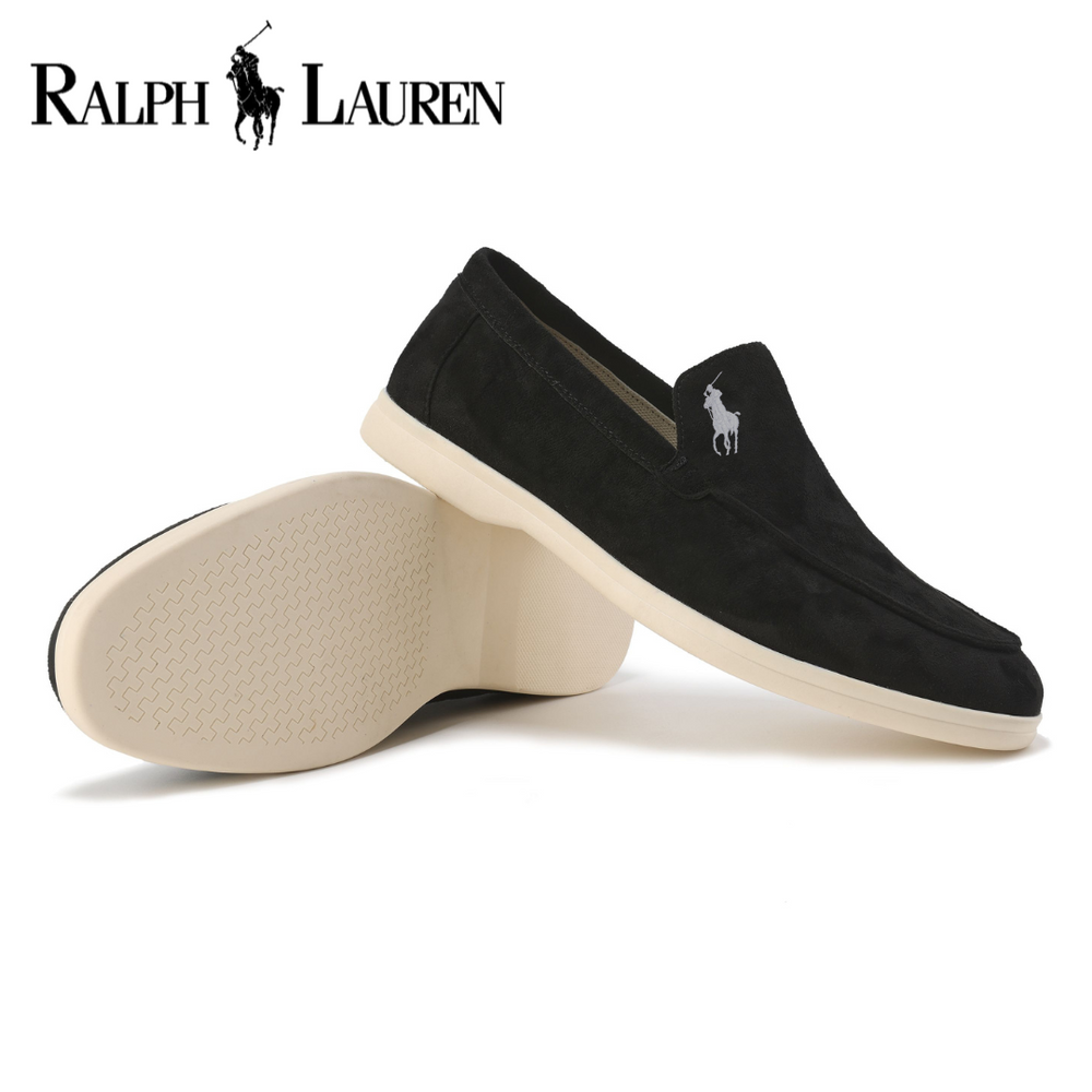 Eleganta mockasiner i mocka från Ralph Lauren